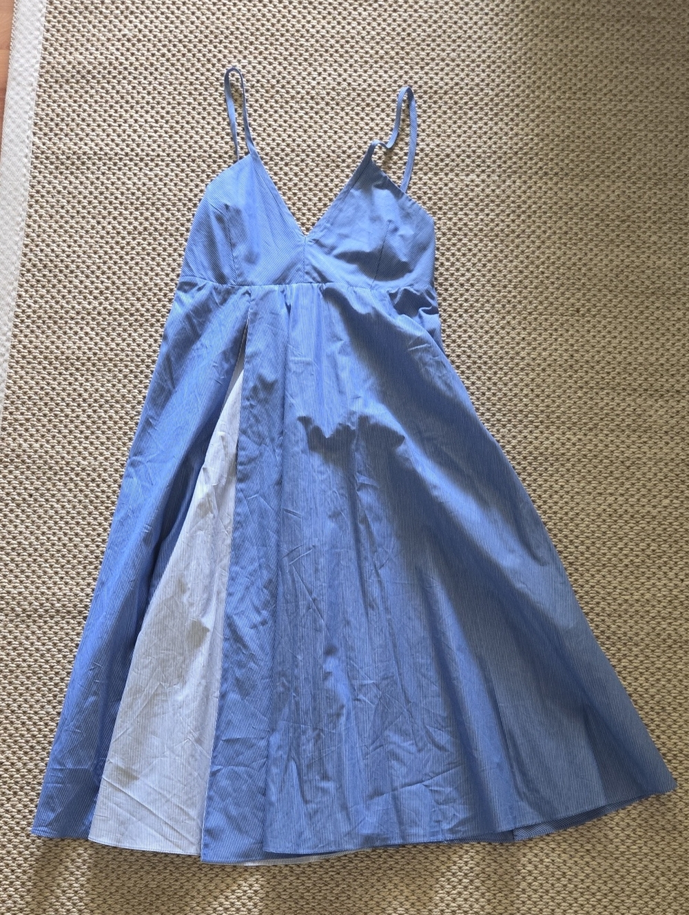 Zara Light Blue Spaghetti Strap Midi Dress